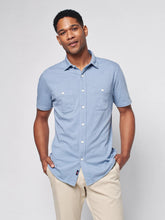 Load image into Gallery viewer, Short-Sleeve Knit Seasons Shirt - Mariner
