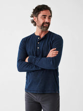 Load image into Gallery viewer, Long-Sleeve Indigo Henley
